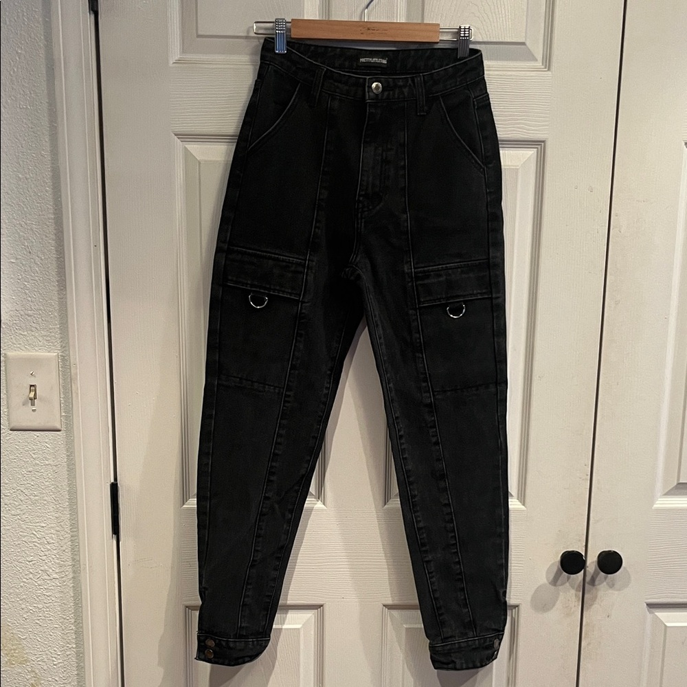 PrettyLittleThing Black High Rise Jeans